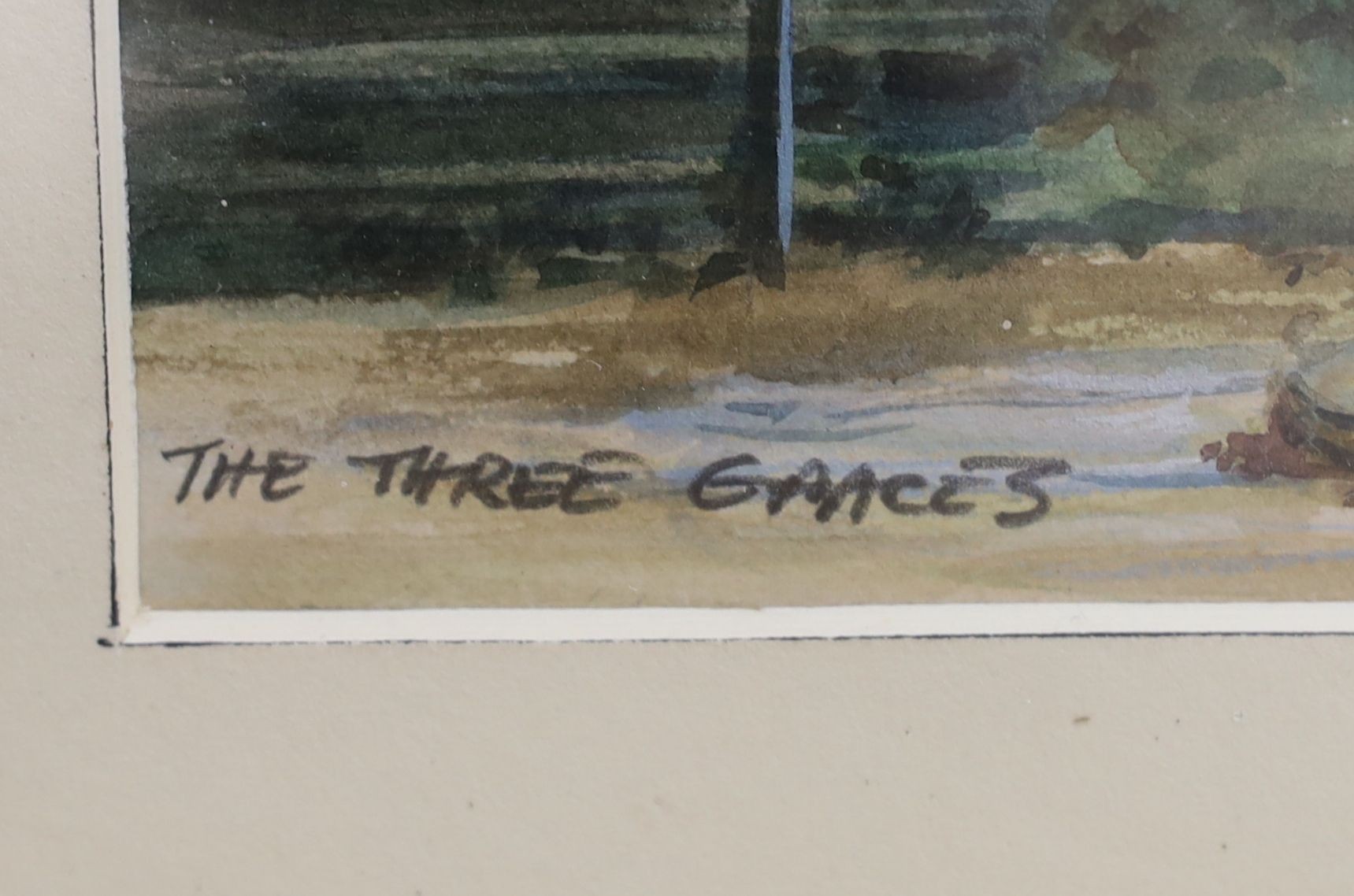 Reginald Daniel Herbert, watercolour, 'The Three Graces', signed, 23 x 28cm